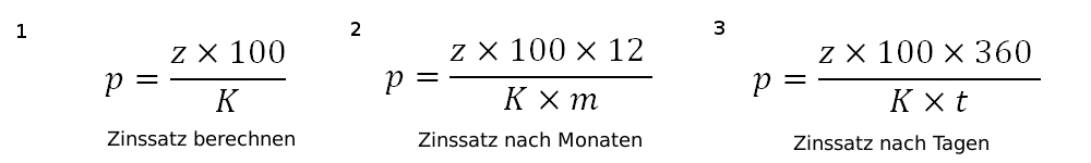Formel zur Berechnung des Sollzins