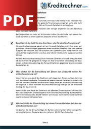 Deckblatt der Checkliste für Forward-Darlehen