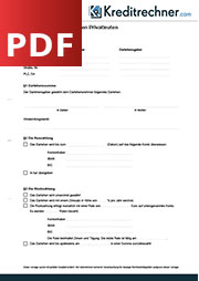 Kreditvertrag zwischen Privatleuten als PDF zum Download